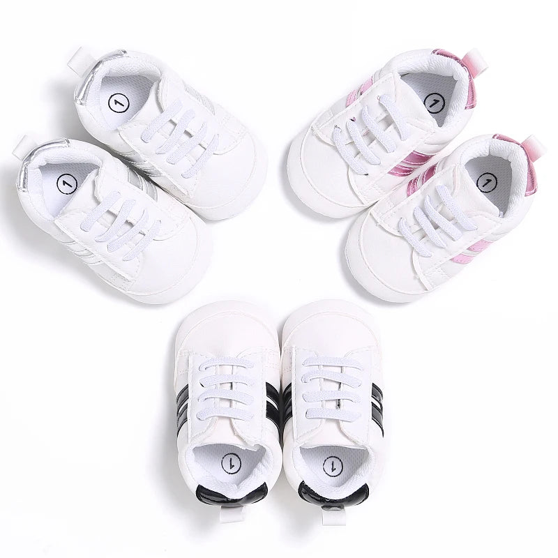 Male and Female Baby Sports Shoes 0-1 Year Old Soft Soled Fashionable Casual Walking Shoes For Spring/Summer Babies and Children