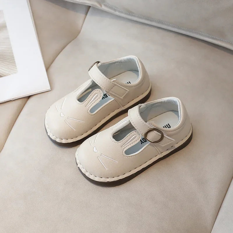 2025 Children Leather Shoes for Girls Spring Autumn New Fashion Korean Style Soft Bottom Anti-slippery Versatile Baby Shoes