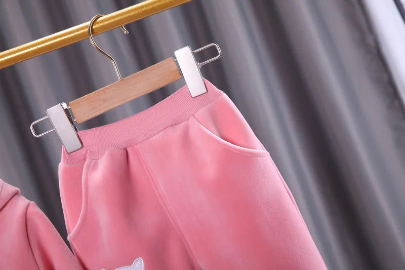 Baby Girl Clothes Children Clothing Set 2pcs Hoodie Cartoon Kids Girls Outfit Sets Toddler Cotton Long Sleeve Tops Pants Suit