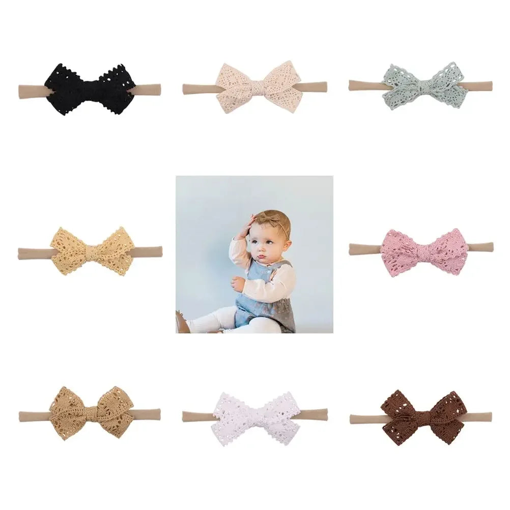 Infant Toddler Newborn Elastic Headwear Kids Nylon Soft Hairbands Baby Headband Hair Band Bow Headbands