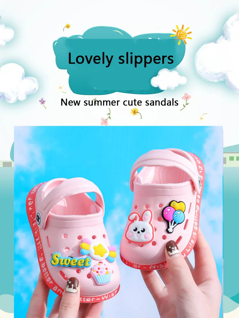 Summer Baby Shoes Sandals Cartoon Design Mules for Girls And Boys Infant Garden Shoes New Products for Children