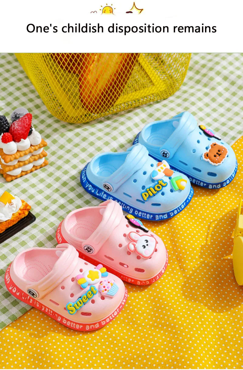 Summer Baby Shoes Sandals Cartoon Design Mules for Girls And Boys Infant Garden Shoes New Products for Children