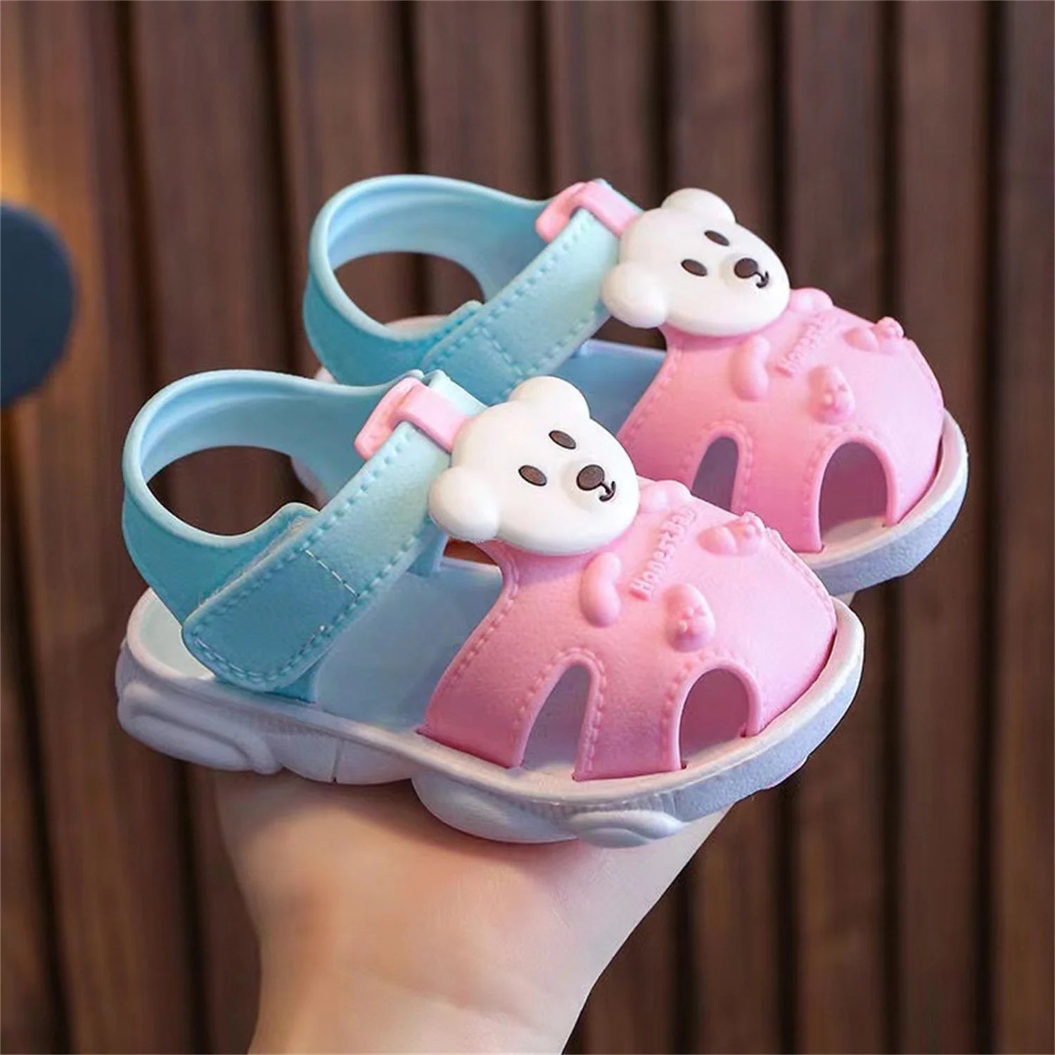 2025 Baby Sandals Summer Headed Vulnerable Shoes Breathable Sandals Baby 0-1-2-3 Years Old Non slip Soft Sole Walking Shoes