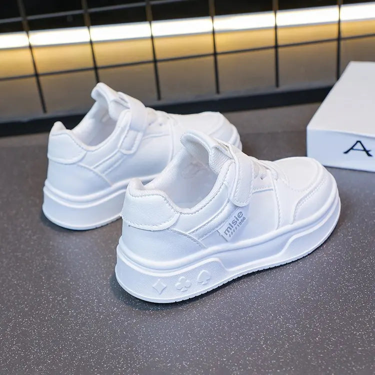 2026 New Leather Kids Running Shoes youngsters teens Casual Fashion Walking Sneakers Breathable Non-slip Girl Tennis Footwear