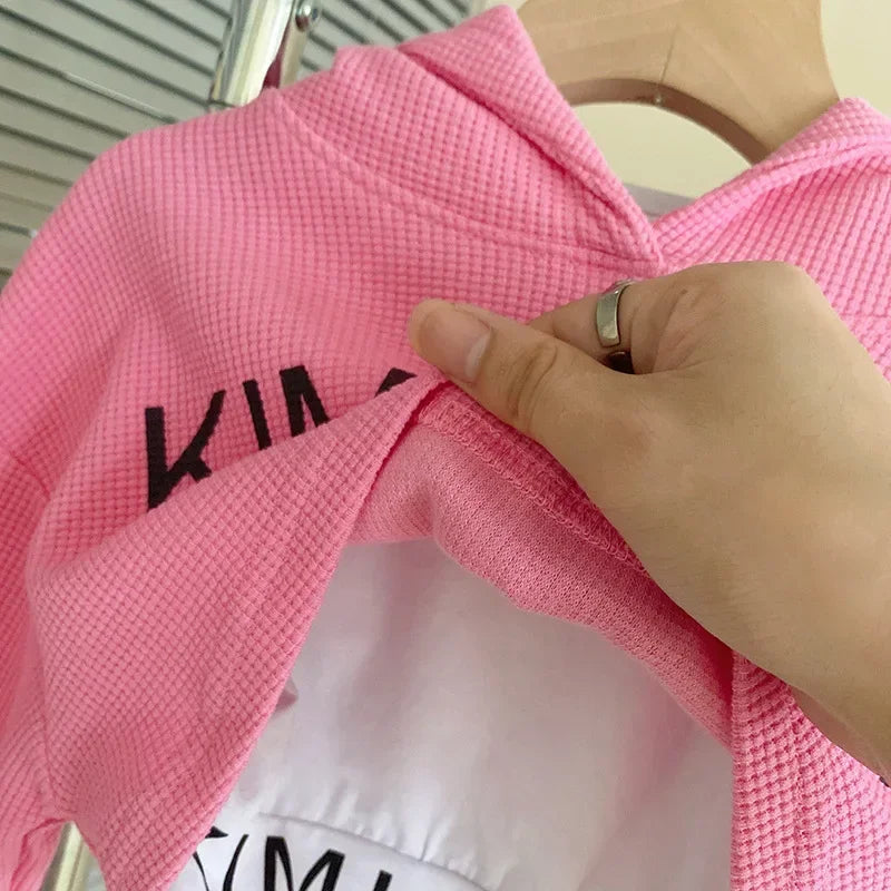 Children's Clothing Sets Letter Print Sweatshirt + Tank Top + Pants 3pcs Baby Girl Clothes for 2 To 7 Years Baby Girl Outfit Set