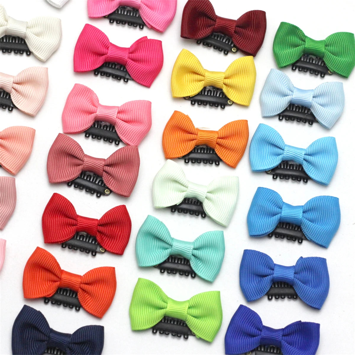 12 Stück/Packung Mädchen kleine Haarspange Baby Schleifen Haarnadeln Säugling Kinder Feine hauchdünne Babyhaar-Mini-Klammer Neugeborenen-Haarschleife