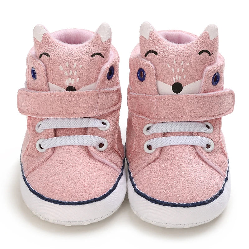 Cartoon Baby Sneakers Baby Boys Girls Canvas Shoes Non-slip Non-slip soft sole Comfortable Soft Unisex Baby Shoes 0-18M