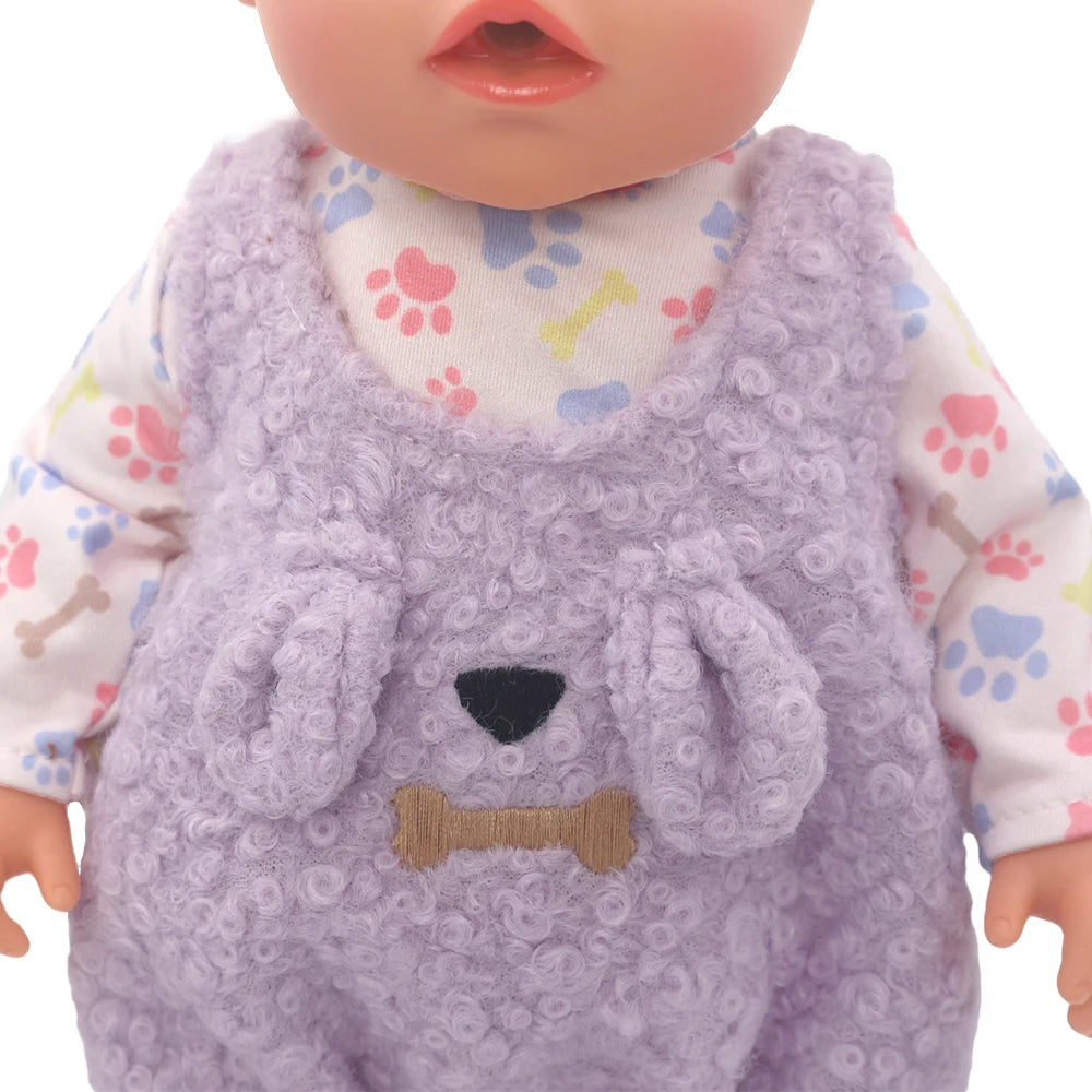 Baby Born Doll Outfits For 13-18 Inch Newborn Doll Cute Jumpers Rompers Suit+Shoes Doll Accessories Festival Birthday Gift
