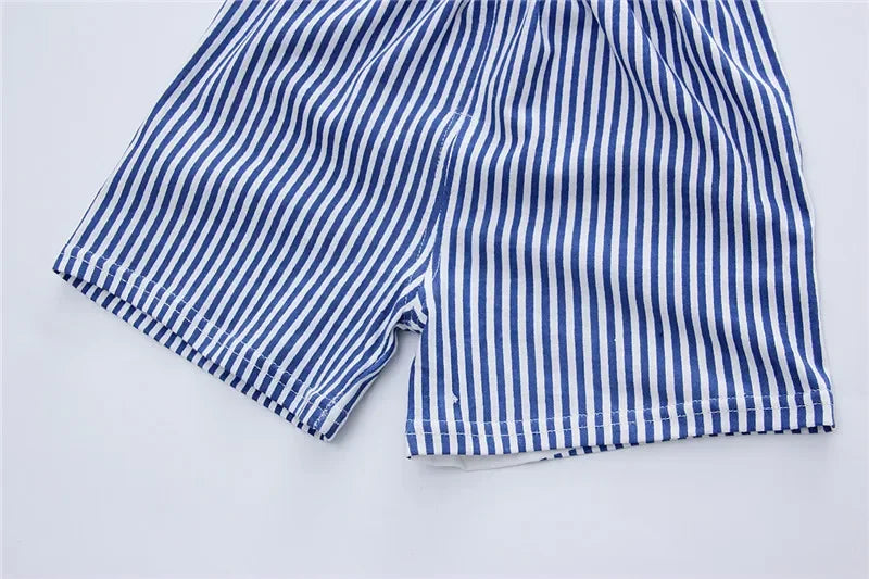Baby Boy Clothes Summer 2026 Newborn Baby Boys Clothes Set Cotton Baby Clothing Suit (Shirt+Pants) Plaid Infant Clothes Set