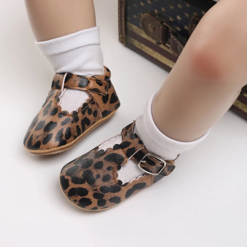 Zapatos de Bebé Clásicos Rayas Cuero Niño Niña Multicolor Suela de Goma Antideslizante Primeros Pasos Mocasines de Bebé