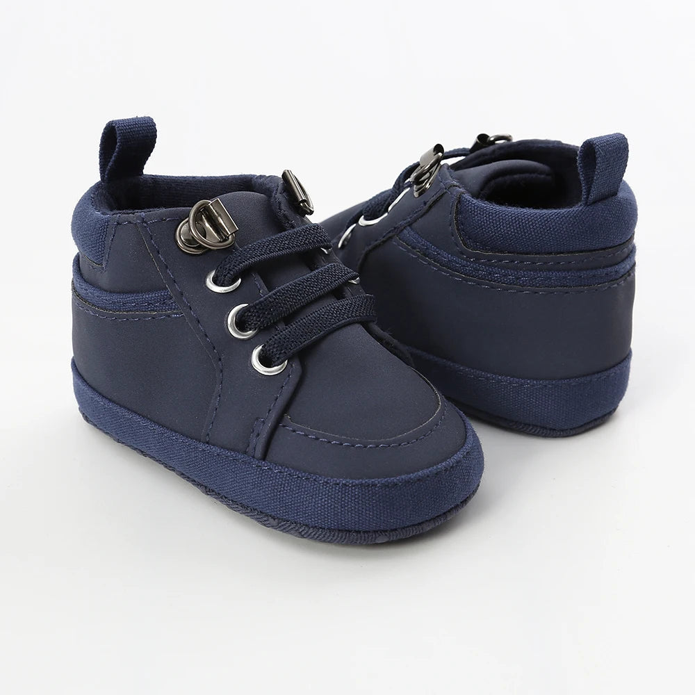 Baby-Sneaker, Kleinkind-Jungen-Mädchen-Sportschuhe, Kleinkind-Freizeitschuhe mit Baumwollsohle, rutschfeste PU-Lauflernschuhe, Krabbelschuhe, Basketballschuhe