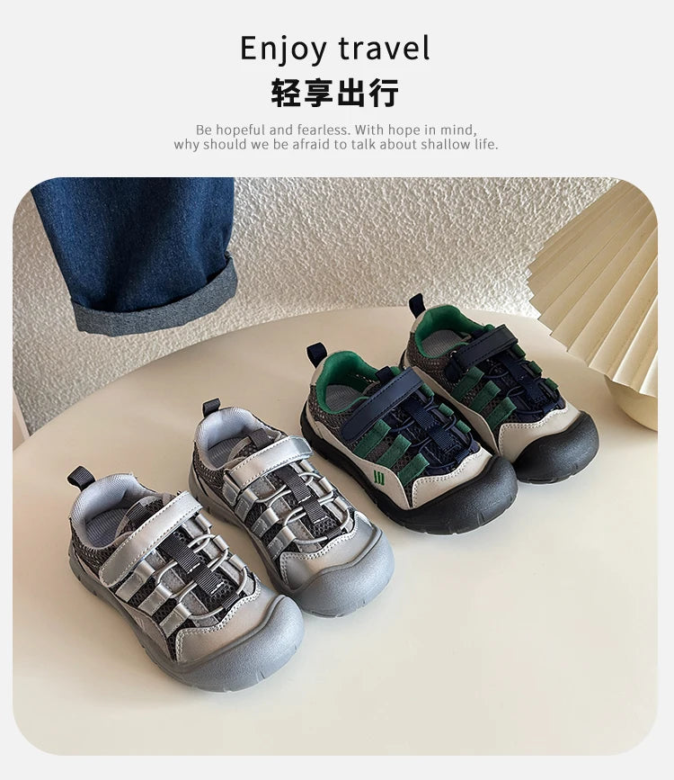 Baby Girls Boys Sandals Summer Infant Toddler Shoes Genuine Leather Soft-soled School Kids Casual Shoes Children Beach Sandals