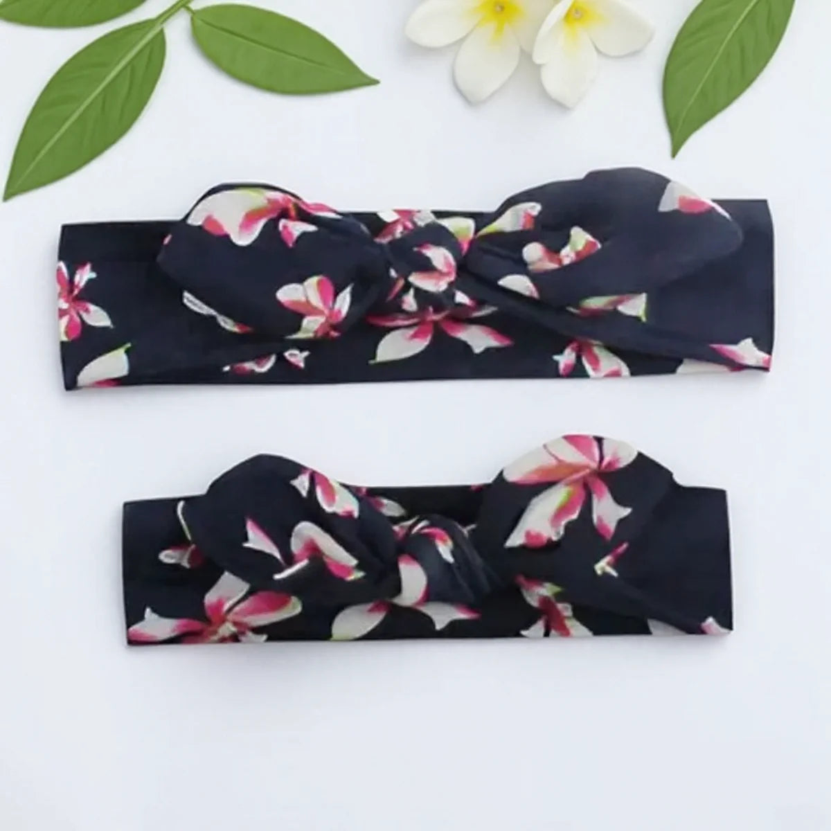 New Mother & Baby Bunny Ears Headbands 2PCS - Bow Hair Accessories Elastic Headband for Infants Toddlers Girls
