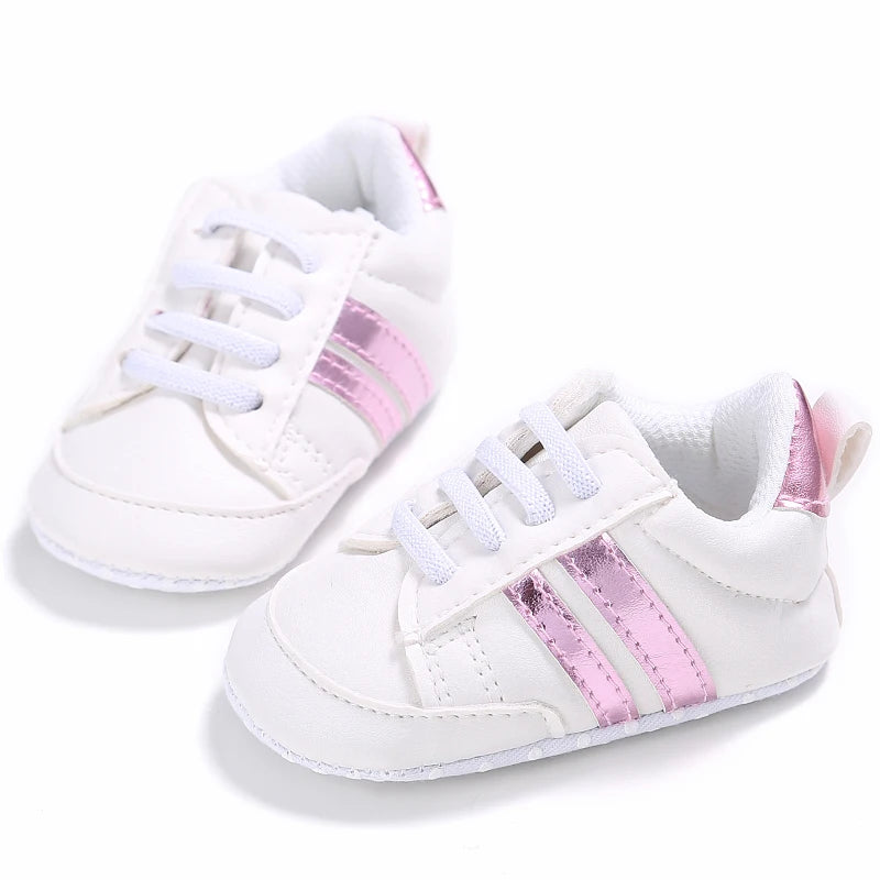 Male and Female Baby Sports Shoes 0-1 Year Old Soft Soled Fashionable Casual Walking Shoes For Spring/Summer Babies and Children