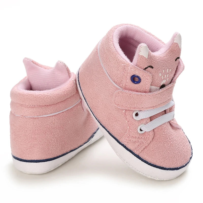 Cartoon Baby Sneakers Baby Boys Girls Canvas Shoes Non-slip Non-slip soft sole Comfortable Soft Unisex Baby Shoes 0-18M
