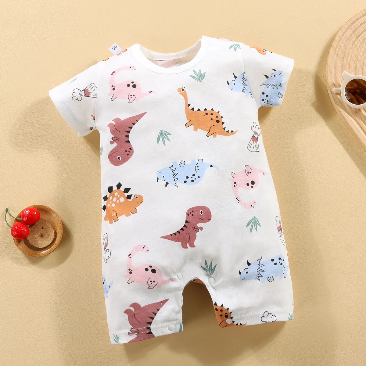 2025 Climbing Clothes Pure Cotton Summer New Version Of Male Baby Thin Female Short Sleeved Children Onesies Kids Clothes
