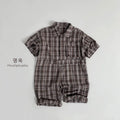 Children's Clothing Jumpsuit 2025 Spring/summer New Item for Boys and Girls, Thin Plaid Jumpsuit for Babies, Children's Pants
