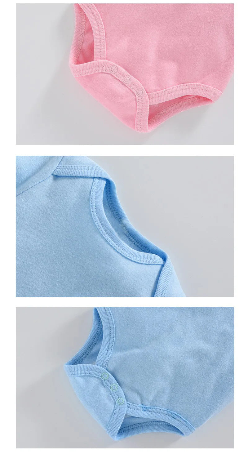 MICHLEY Monos de algodón para bebés, mamelucos de color liso para niños pequeños, ropa de bebé, peleles, disfraz, primavera verano para niñas y niños