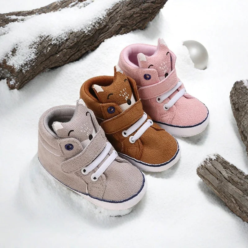 Cartoon Baby Sneakers Baby Boys Girls Canvas Shoes Non-slip Non-slip soft sole Comfortable Soft Unisex Baby Shoes 0-18M