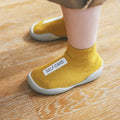 Zapatos de bebé Primeros pasos para niños pequeños Botas de punto para bebés y niñas Suela de goma suave antideslizante Zapatos informales de piso Descalzos