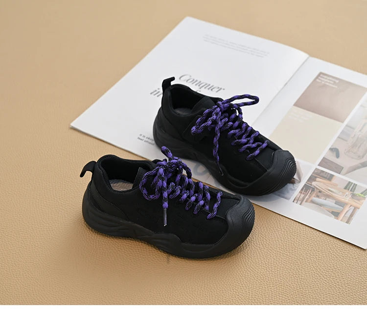 Baby Girls Boys Genuine Leather Sneakers Autumn Kids Casual Shoes Non-slip Soft Sole Infant Toddler Shoes Children Hiking Shoes