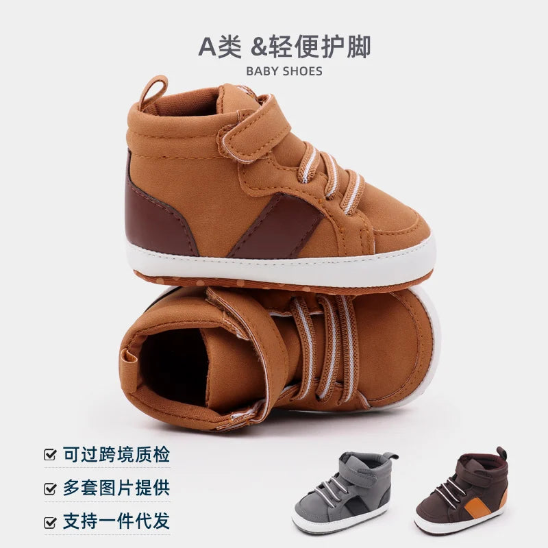 Zapatos de bebé de algodón suave de alta calidad, estilo primavera y otoño, para niños y niñas de 0 a 9 a 18 meses, nueva moda para bebés 2024 BHX3190