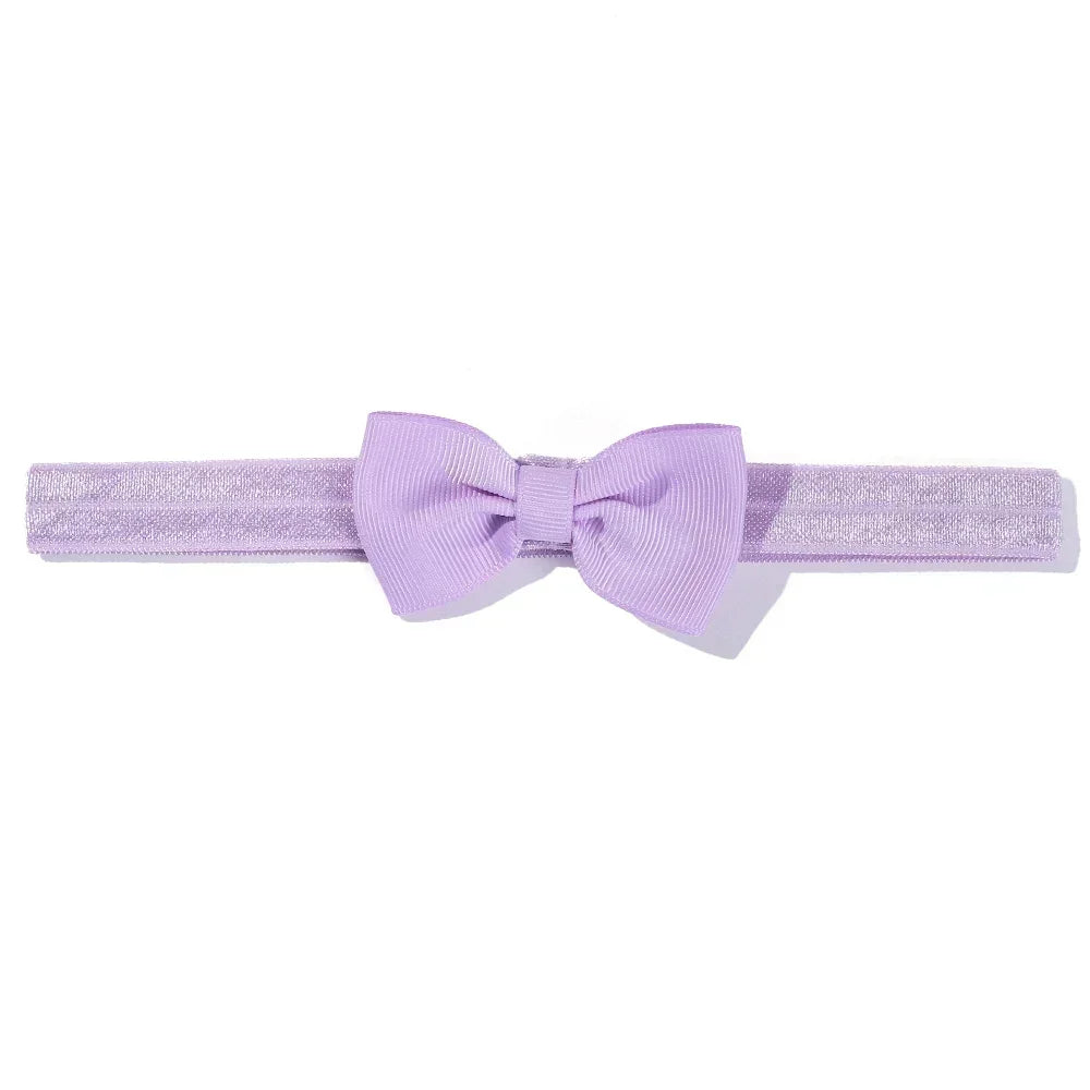 1pcs Baby Bows Head Band Elastic Ribbon Hair Band Infant Headwear Solid Color Headband Babe Casual Head Accessories Wholesale
