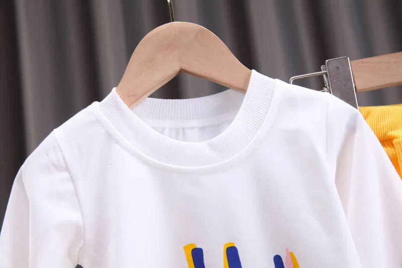 Conjunto de ropa para bebés y niñas pequeñas, primavera, otoño, pana, dibujos animados, conjuntos de ropa para niños, chaquetas con capucha y pantalones, traje para niños de 0 a 5 años