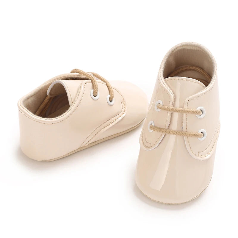 Baby Tie one's Shoes Sneakers Classical Sport Soft Sole PU Leather Shoes Solid color First Walker Newbor Baby Boy Girl Shoes