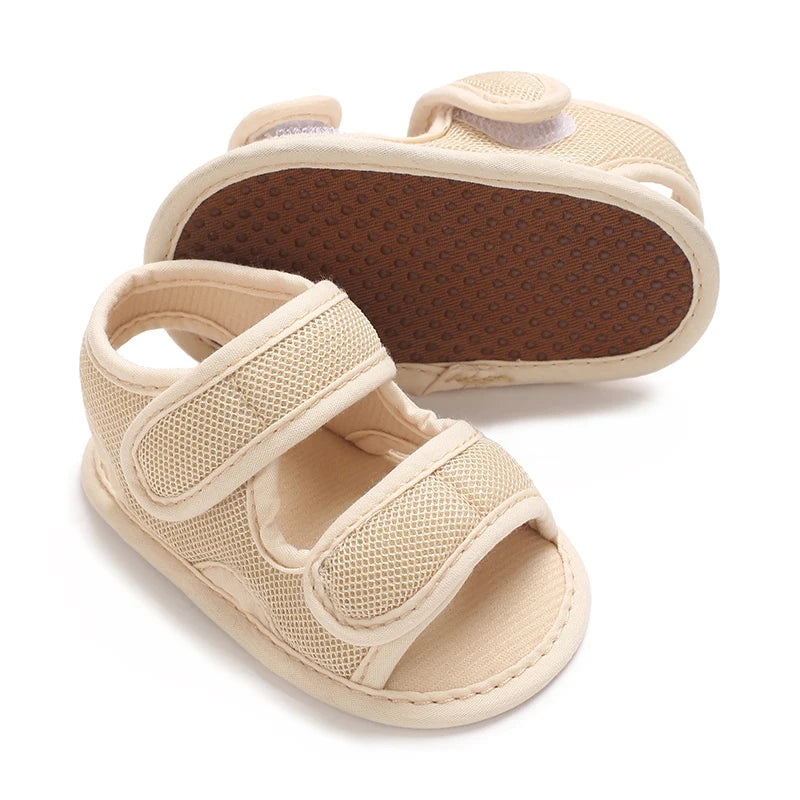 0-18M Baby Walking Sandals - Breathable Anti-Slip Soft Sole Shoes for Newborn Boys & Girls, Summer Infant First Walkers