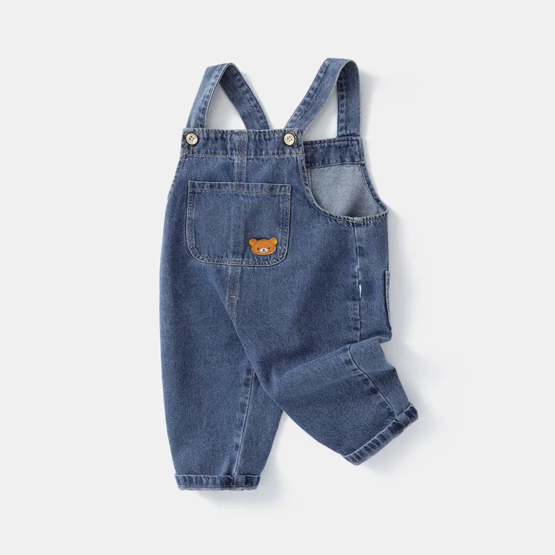 2024 Mode Frühling Herbst Kinder Jumpsuit Jungen Mädchen Cartoon Jeans Latzhose Kinderhosen Fashion Kleinkind Freizeit 0-5 Jahre