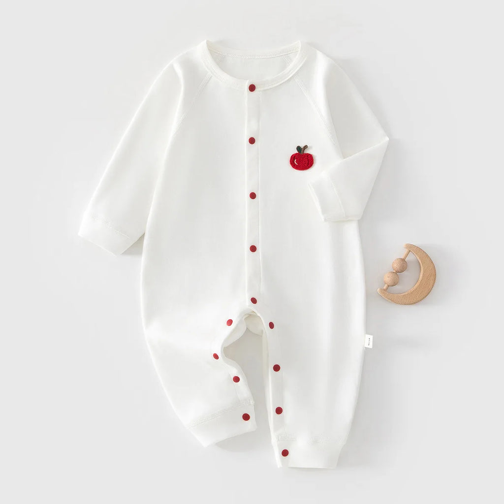 AYNIGIELL 2026 Neuer Baby-Overall einfarbig Hochwertiger Reiner Baumwolle Atmungsaktiver Strampler 0-18 Monate Jungen Mädchen Kleidung