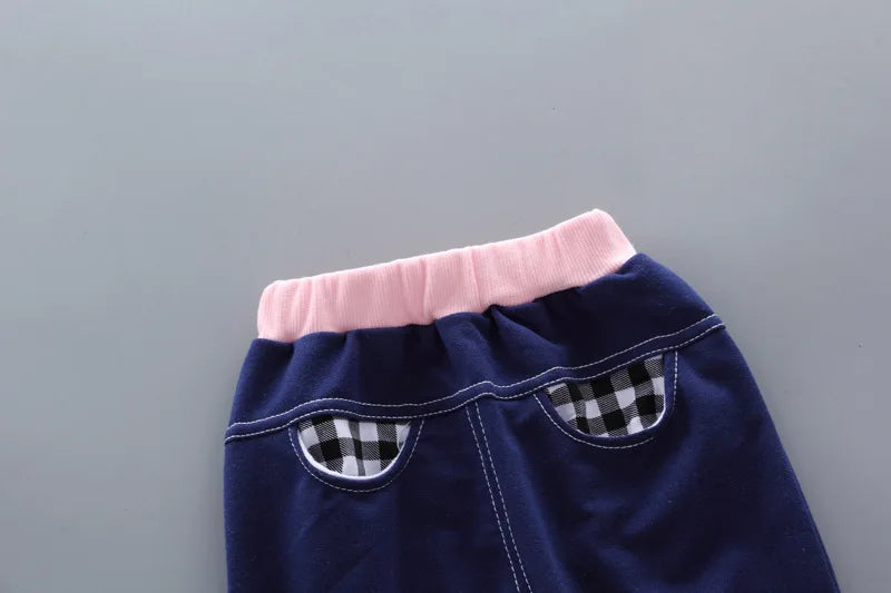 Children's Clothing Sets Bow Plaid Long Sleeve Top + Pants 2pcs Sets Toddler Girl Clothes Kids Boutique Clothes Baby Outfit Set