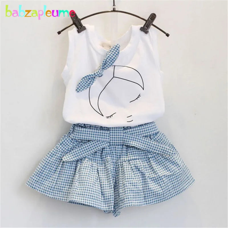 Sommer Baby Mädchen Kleidung Kleinkind Kleidung Weste+Shorts 2-teiliges Set Kinder Mädchen Kostüm 0-7 Jahre Baby Outfits Kindermode BC1152