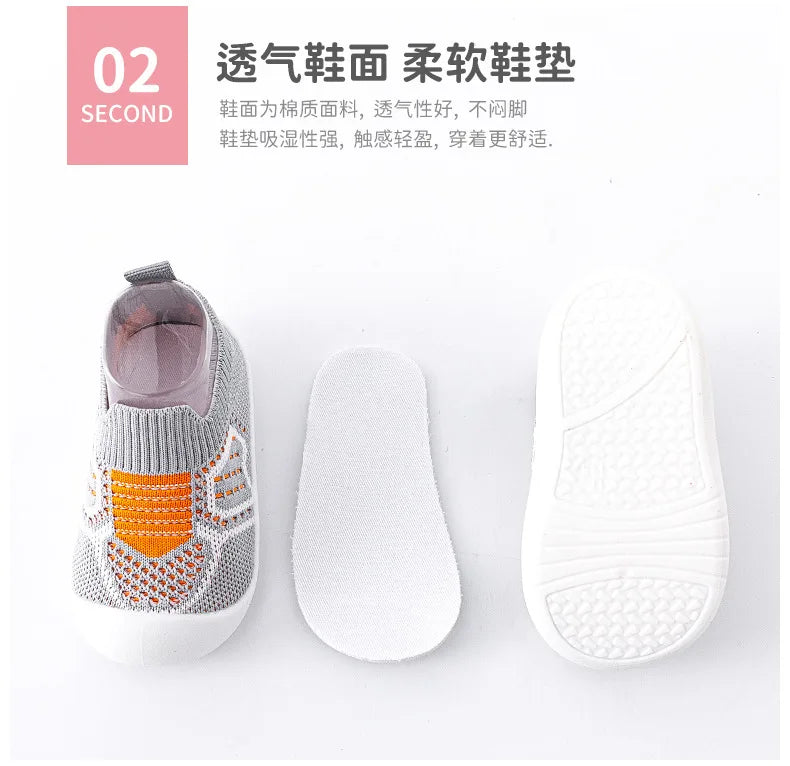 Baby Schuhe Anti-Rutsch Atmungsaktive Krabbelschuhe mit Gummisohle für Kinder Jungen Mesh-Schuhe Weiche Sohle Baby Mädchen