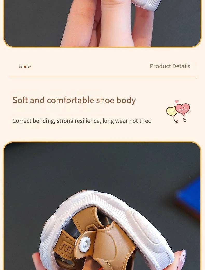 Children's Sandals 2024 Summer Boys Anti-kick Non-slip Soft-soled Infants and Toddlers 0-3 Years Old Baby Bag Head Toddler Shoes
