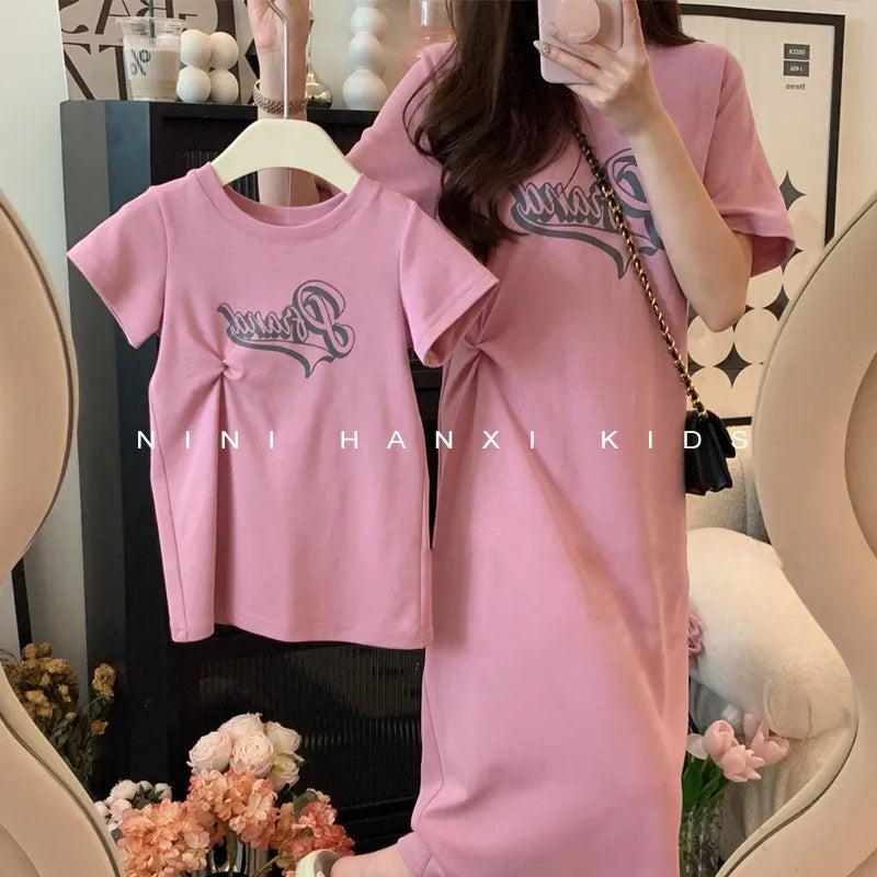 Mom and Daughter Clothes Mommy Daughter Matching Outfits Girl Clothing Summer Dresses Dress for Girls Women's Skirt Mother Kids