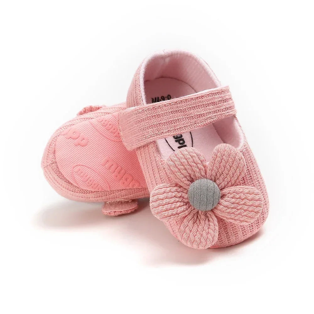 Newborn Baby Shoes Cute Bow-Knot Soft Sole Non-Slip Infant Walking Shoes for Girls 0-18 Months Princess Style First Walkers