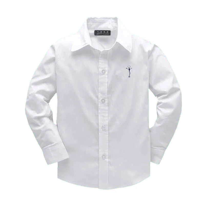 Boys Clothing shirts Autumn Long Sleeve embroidery Little Horse pattern Children Tops Birthday party Kids shirt school uniform
