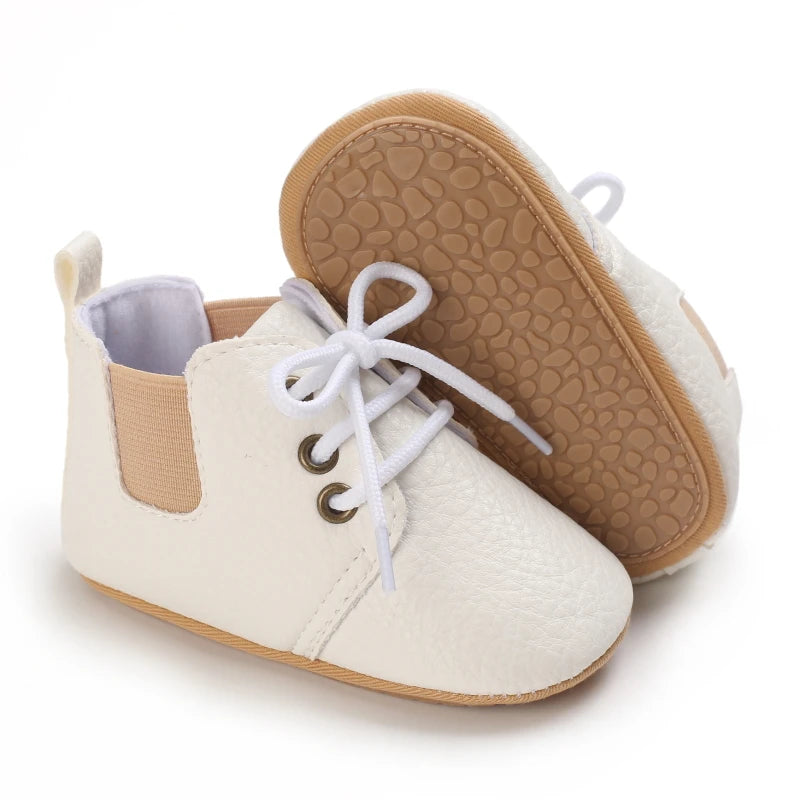 New Baby Shoes Retro Leather Boy Girl Shoes Multicolor Toddler Rubber Sole Anti-slip First Walkers Infant Newborn Moccasins