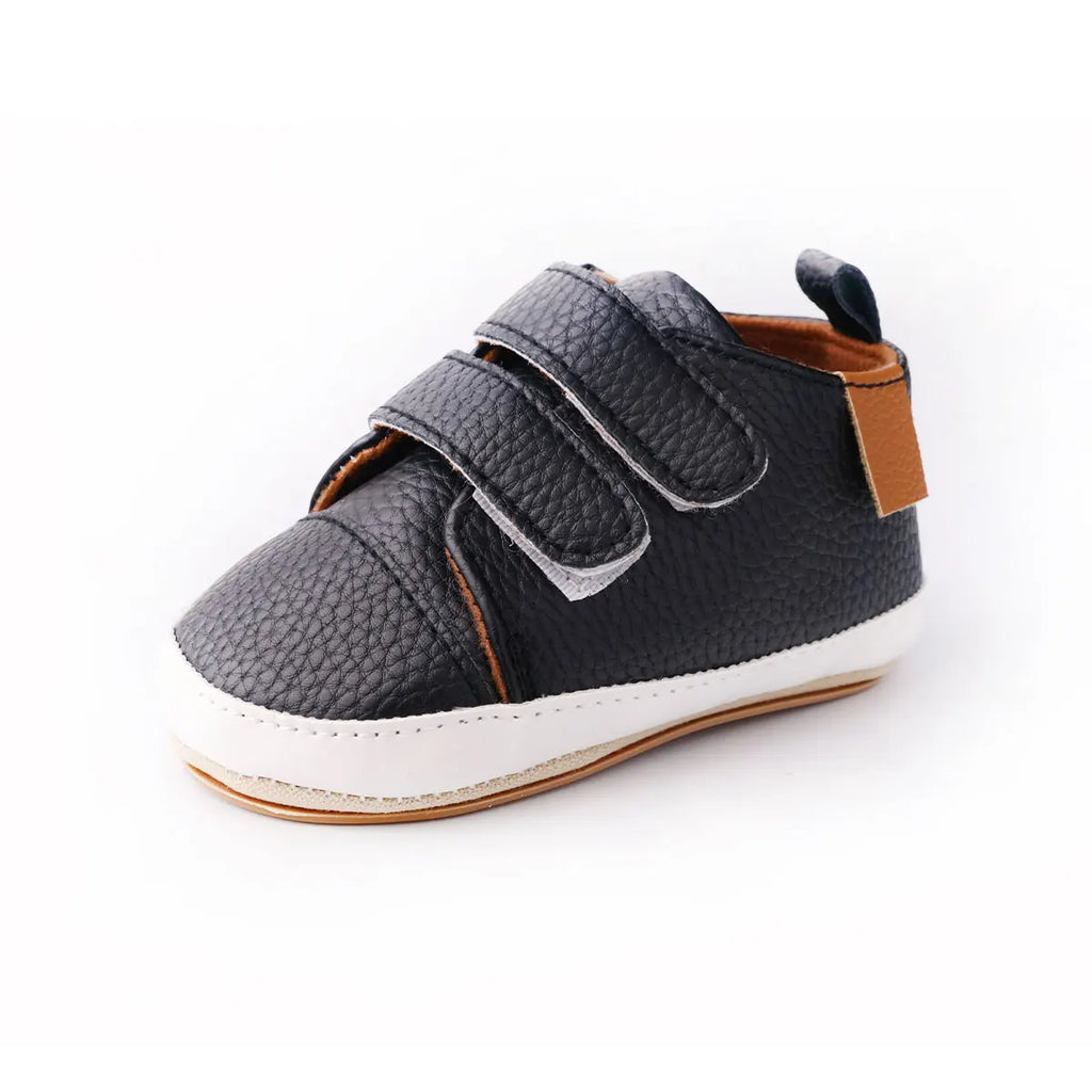 Zapatos de bebé, zapatos de bebé de primavera y otoño de 0 a 1 año, zapatos de bebé con doble velcro, suela blanda casual antideslizante, zapatos de bebé de caña baja