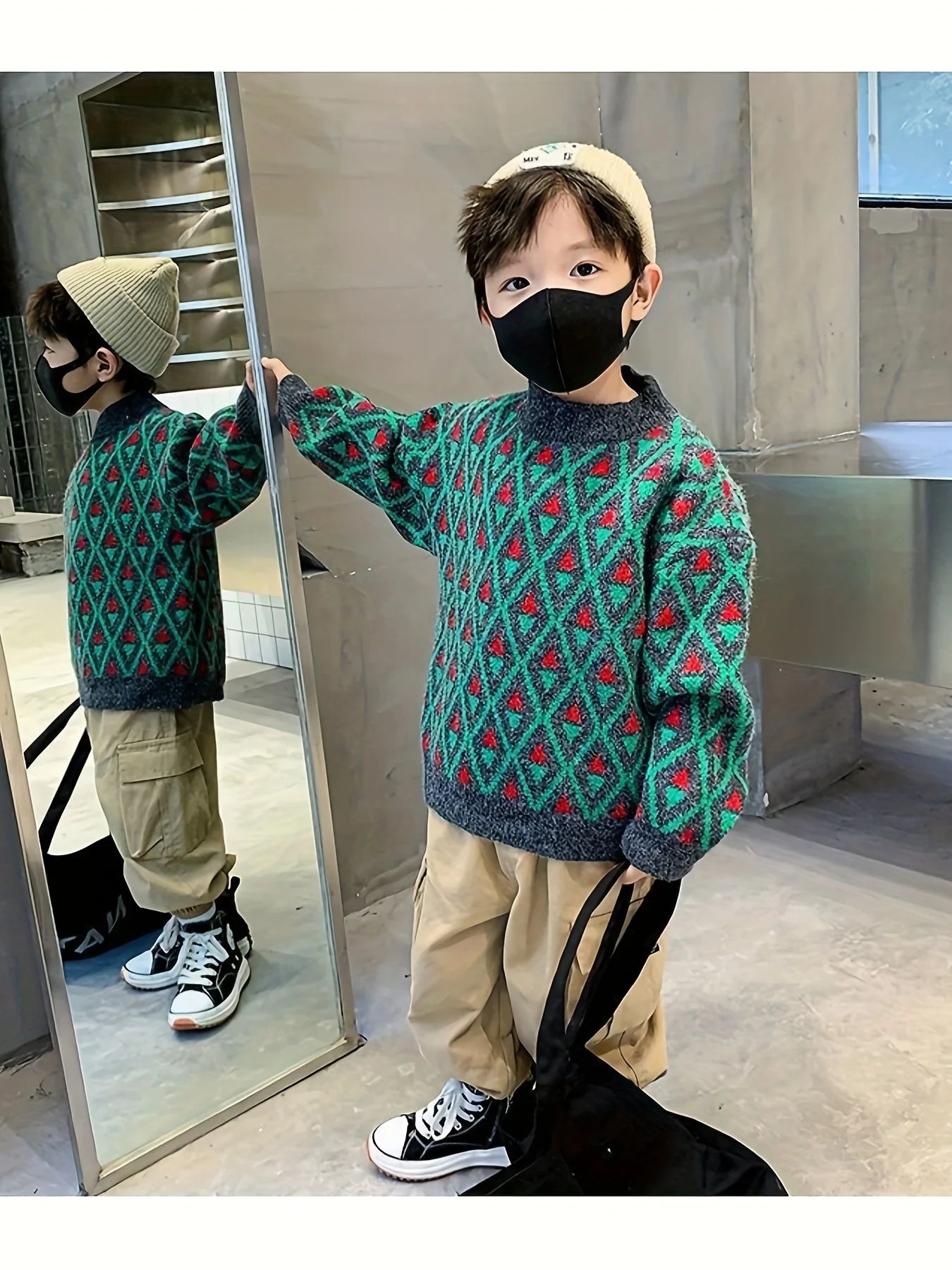 Children's Clothing, Boys' Winter Clothing, Street Sweaters, Autumn and Winter Styles, Medium and Large Kidsren's Velvet Bottoming Shirts for Boys
