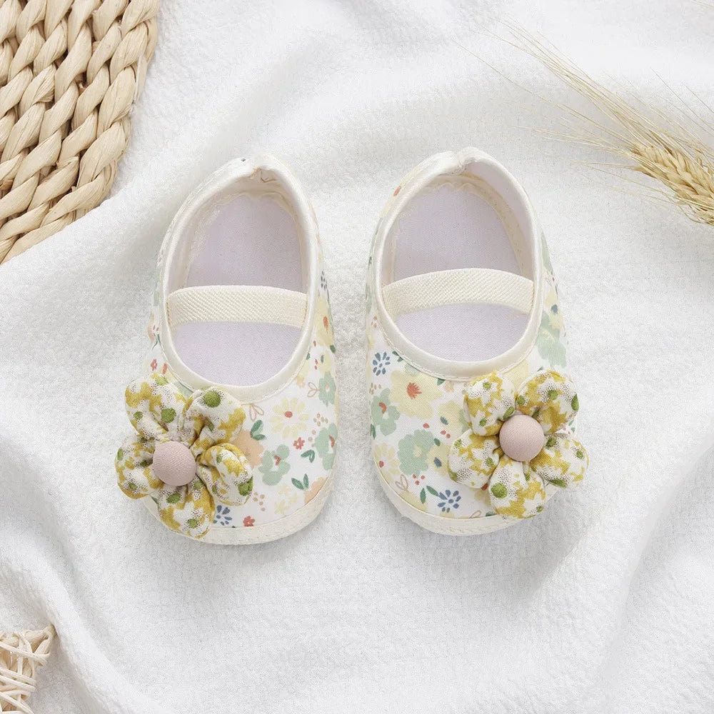 Zapatos de Bebé para Niñas, Flores Coloridas, Zapatos de Princesa, Bebé y Niño Pequeño, Algodón Suave, Antideslizantes, Primeros Pasos, 0-18 Meses