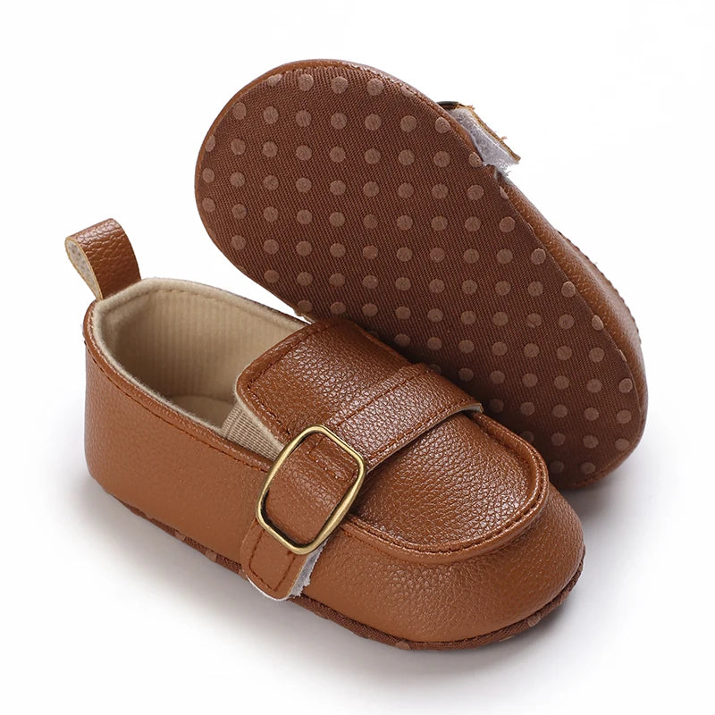 Spring and Autumn British Style Loafers For Babies Aged 0-12 Months Comfortable and Non Slip Walking Shoes