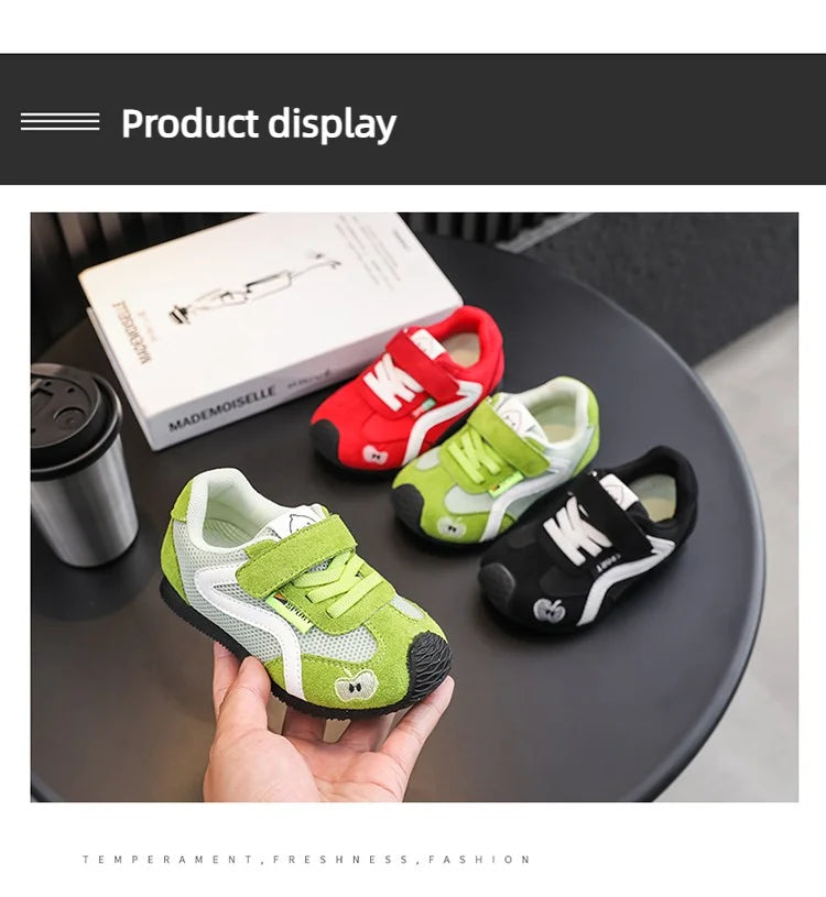 Baby Walking Shoes New Style Girls Retro Style Soft Sole Non Slip Casual Shoes Boys Breathable Versatile Forrest Gump Shoes