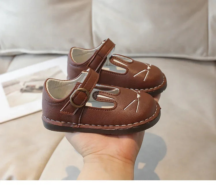 2025 Children Leather Shoes for Girls Spring Autumn New Fashion Korean Style Soft Bottom Anti-slippery Versatile Baby Shoes