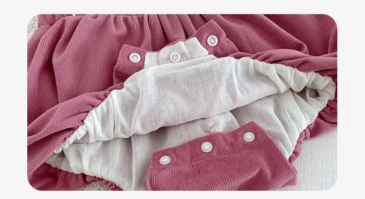Baby Girl Two Piece Set Newborn Autumn Korean Children Clothing Baby Girls Solid Color Shirt Suspender Pants Cute Clothing