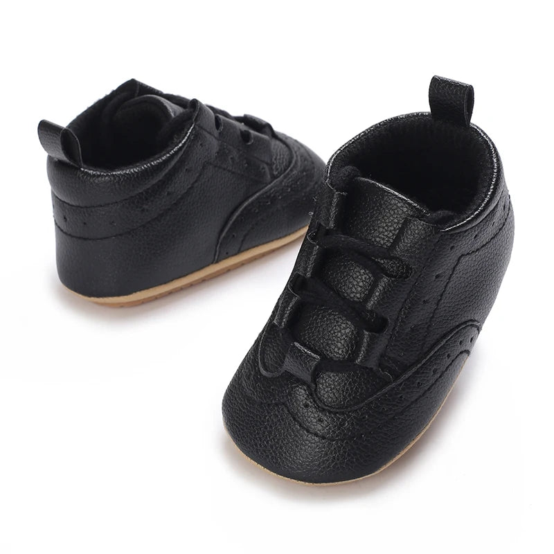 Newborn Baby Boys' Shoes Moccasin Fashion Casual Sports Shoes White Baptist Soft Sole Anti Slip First Step