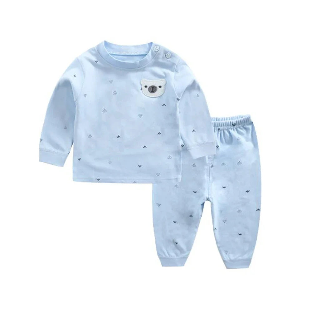 Babykleidung Unterwäsche für Kinder Oberteile Hosen Neugeborenen Pyjama Anzug Haus 100% Baumwolle Sets Jungen Mädchen Warme Herbst Kinderkleidung