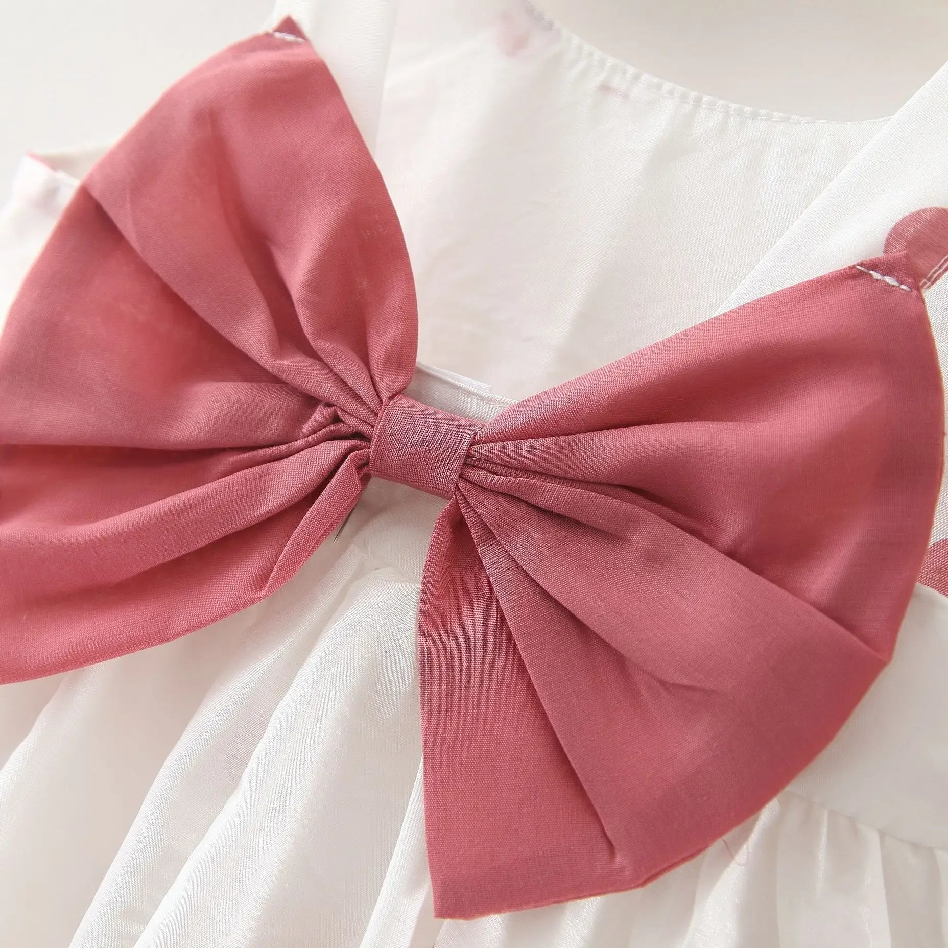 Big Bow Baby Dress Lovely Summer Infant Baby Girl Clothes Cute Dot Sleeveless Cotton Toddler Dresses+Sunhat Newborn Clothing Set